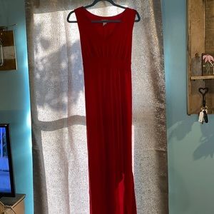 Red maxi dress